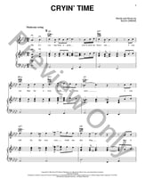 Cryin' Time piano sheet music cover